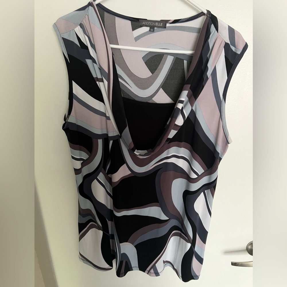 Cute grey and pink sleeveless top